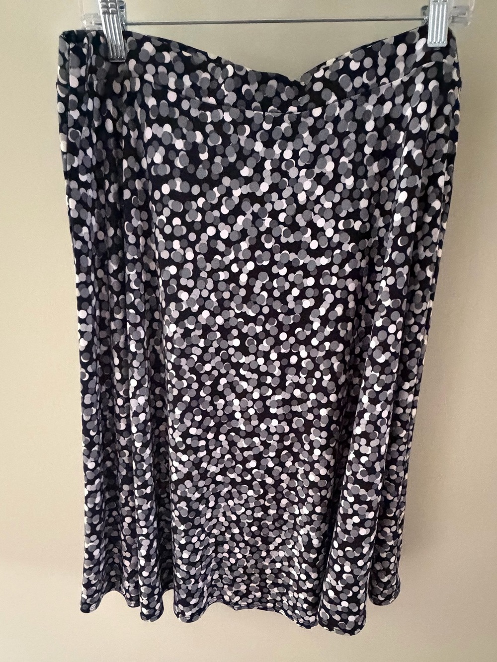 George Black Skirt with Gray & White Circles XL